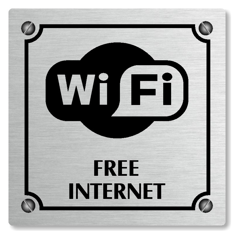 Free internet, 100x100mm, stříbrná, Kansas